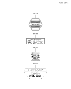 Label Diagram and Parts List for FX850V-JS11  Cub Cadet Lawn Tractor
